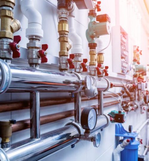 boiler room equipment for modern heating system